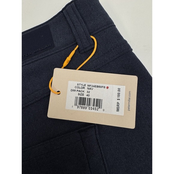 NWT Peter Millar BREVARD Five Pocket Performance Pants Navy Blue 40 X 32 $180 - Picture 3 of 11